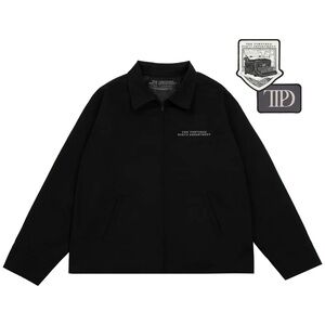 Taylor Swift The Tortured Poets Department Black Jacket & 2 Patch Set Bundle